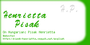 henrietta pisak business card